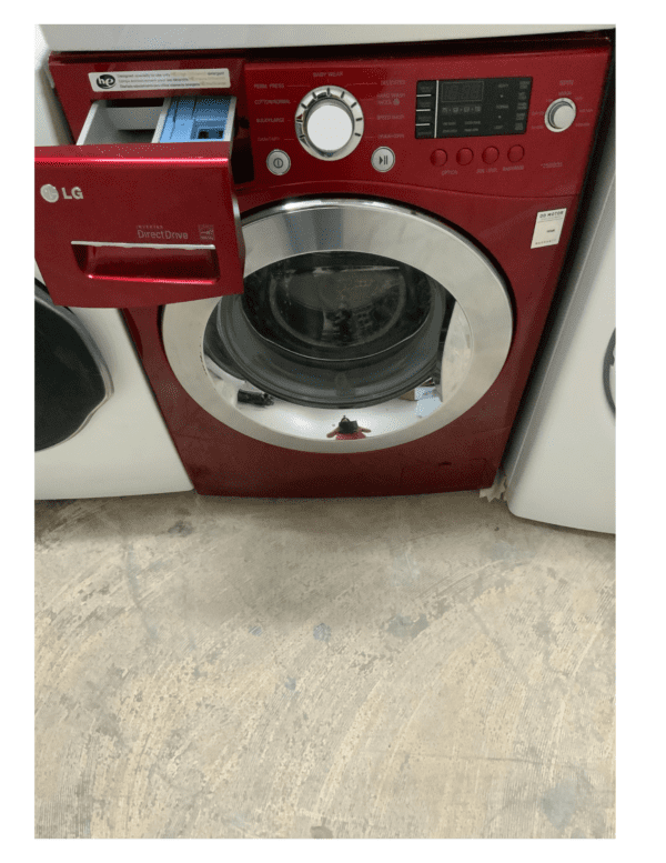 LG - Freestanding, Front Load, Red, Left, LED, Stainless Steel USED - Image 3